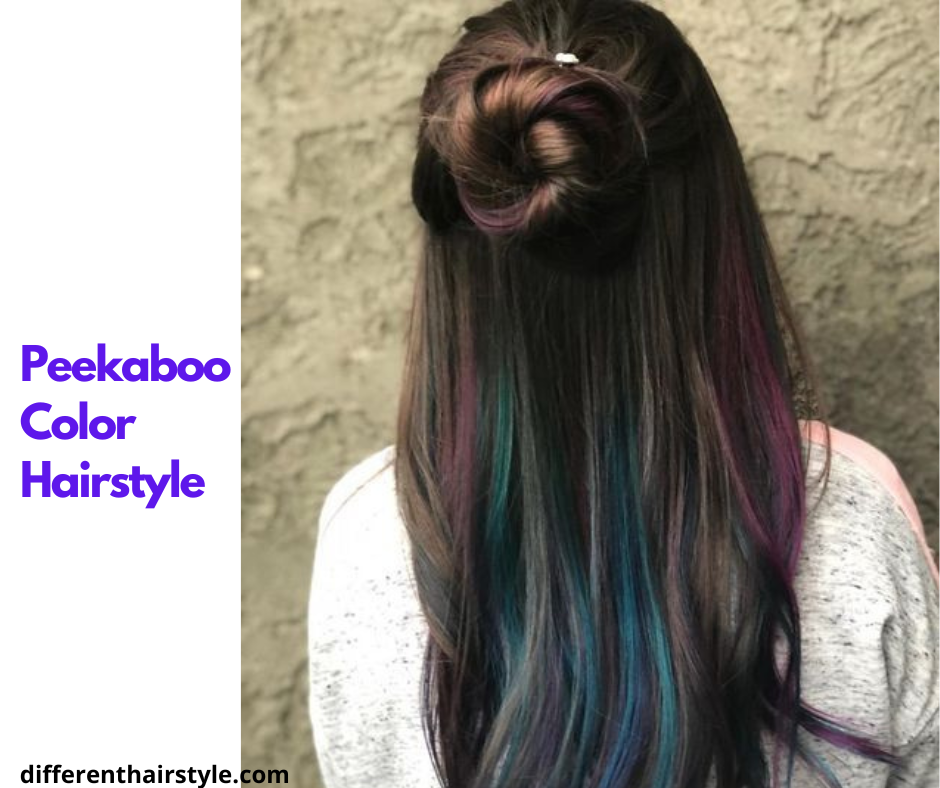 peekaboo color hairstyle